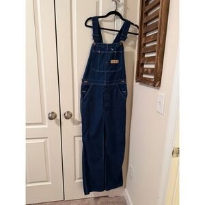 Vintage Big Mac Denim Overalls USA Made 34 x 32 Carpenter Workwear Dungarees